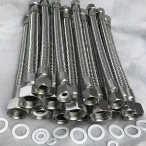 304 316 Large‑Diameter Corrosion Resistant Flanged Stainless Steel Braided Metal Hose - Stainless Steel Braided Hose Wit...