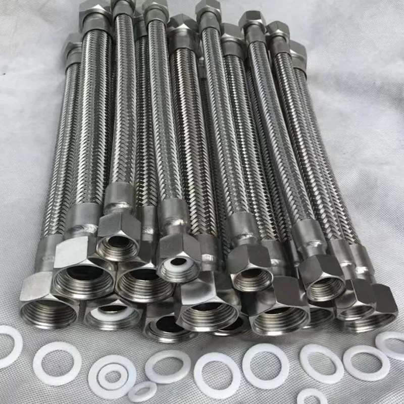 304 316 Large‑Diameter Corrosion Resistant Flanged Stainless Steel Braided Metal Hose - Stainless Steel Braided Hose Wit...
